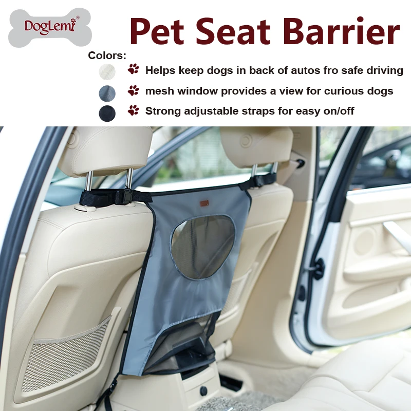 

Pets Dog Car Carrier Seat Protective Accessaries Car Back Seat Covers Net Outgoing Barrier Screen Backseat Dog Safety for cars