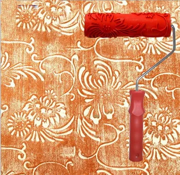 

Diatom ooze patterned roller for wall decoration 7 inch textured rubber roller no . 010