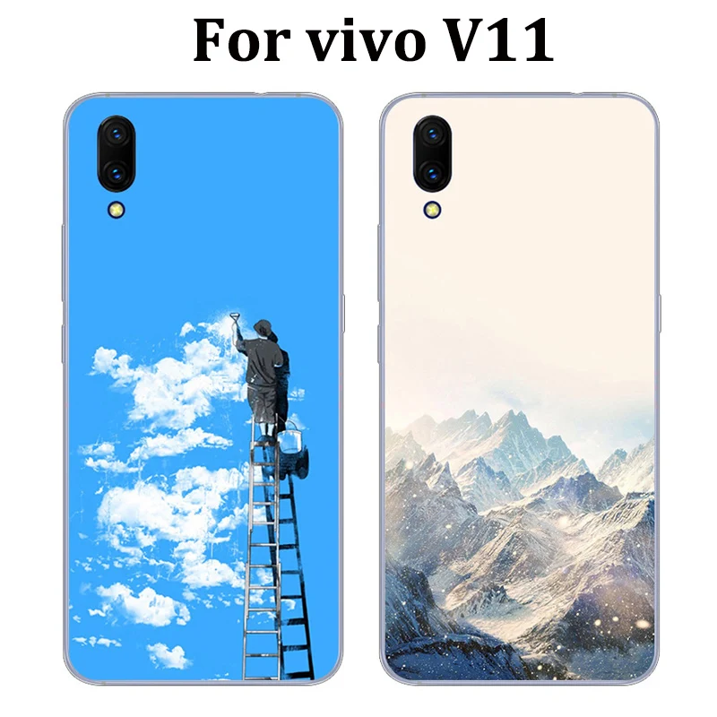 Чехол 6 41 дюйма для vivo V11 Модный стильный мягкий чехол телефона V 11 защитный чехлы |