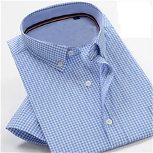 Новое поступление, модные рубашки с короткими рукавами, высокое качество, клетчатая мода, летние, очень большие, повседневные, официальные, мужские, большие размеры 38-50, M-10XL