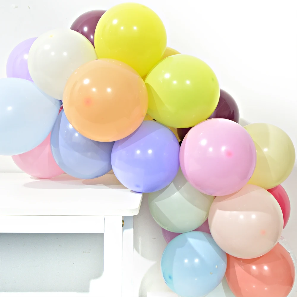 10 &quot10 шт. счастливый Brithday Макарон шар Карамельный цвет чистого латекса шары