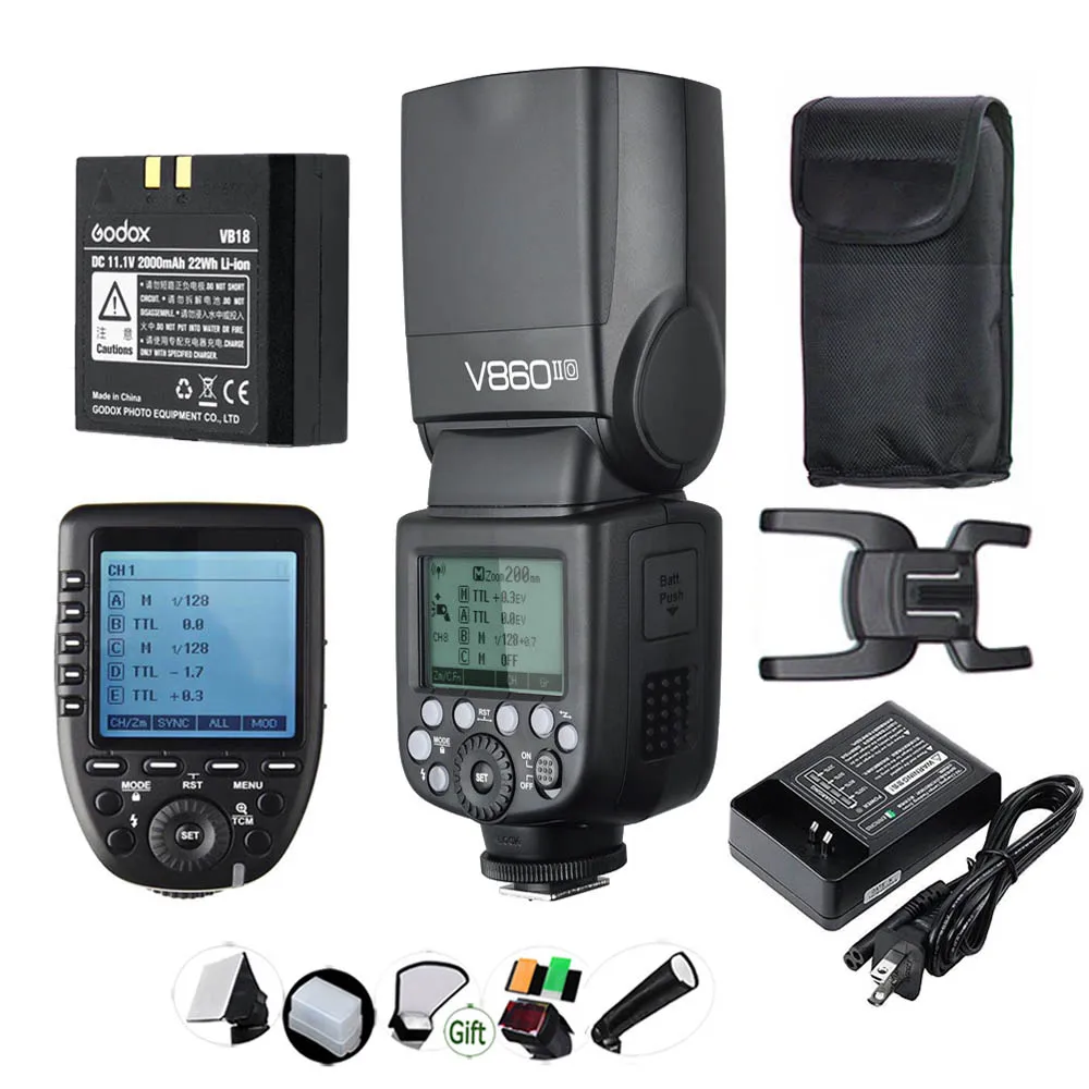 GODOX V860IIC V860IIN V860IIS V860IIO v860if литий-ионный аккумулятор TTL 2,4G HSS Вспышка Speedlite для Canon Nikon Sony Olympus Fuji - Цвет: with 1xBattery XPro