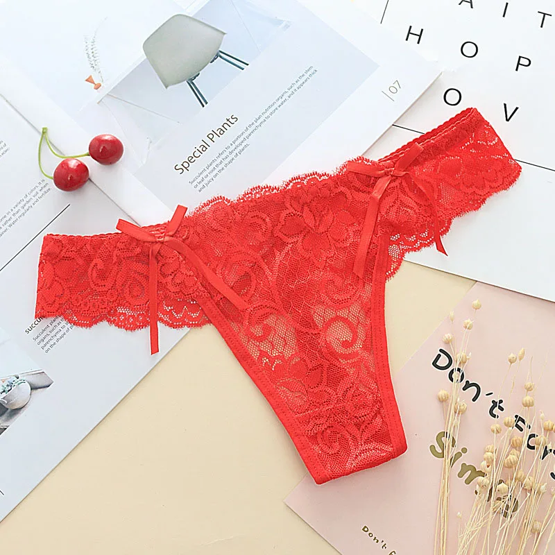 New Brand Sexy Lace Women Thongs and G string Seamless Panties Female Transparent Underwear Tanga Bragas T Back Intimates (4)