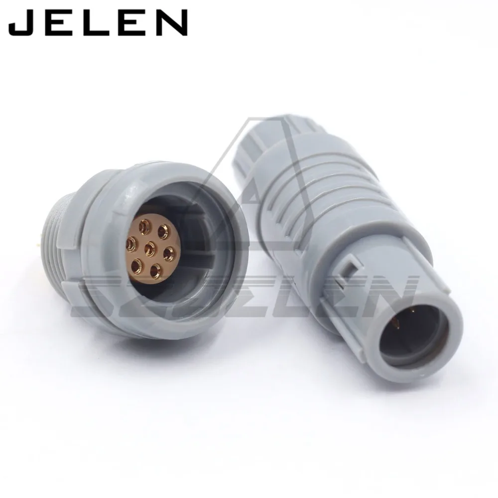 

M17 7pin connector CAB.M07.GLA.C62G/CLB.M07.GLLG , led power connector, 17mm panel mount connector 7pin male female