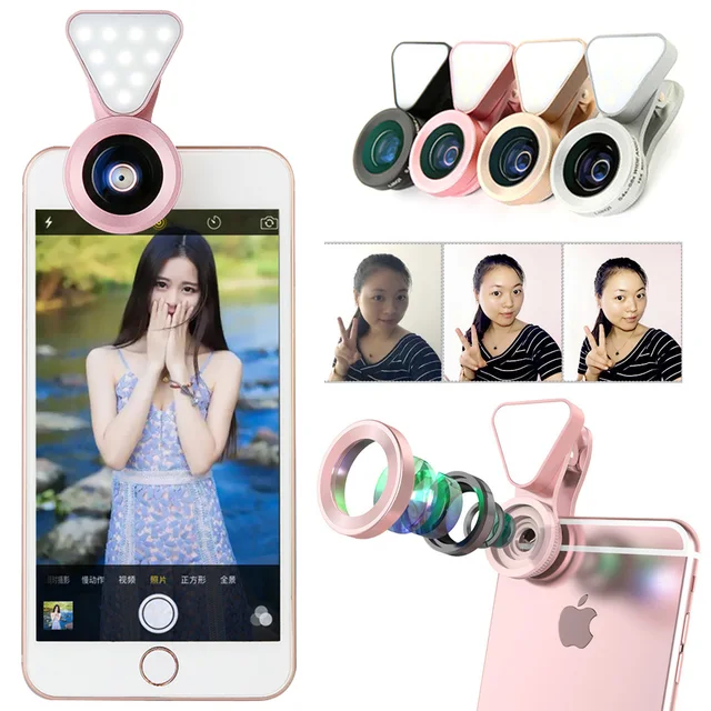 Special Price ET 3 in 1 Phone Lens Universal Camera Lens w/ Led Flash Light 0.4X-0.6X Wide Angle Macro Clip-on Cell Phone Lenses for iPhone Special Price ET 3 in 1 Phone Lens Universal Camera Lens w/ Led Flash Light 0.4X-0.6X Wide Angle Macro Clip-on Cell Phone Lenses for iPhone