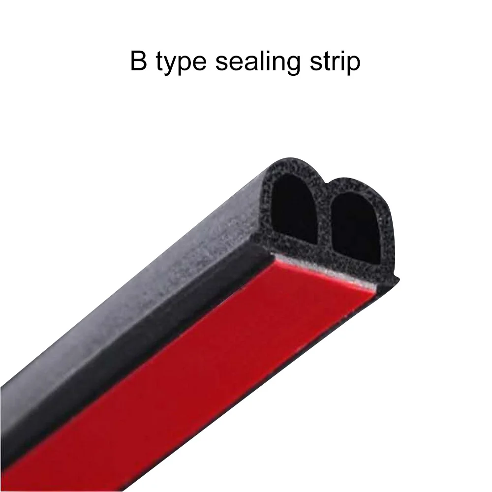 2M 3M B Type Sealing Strips Universal Car Door Seal Noise Insulation