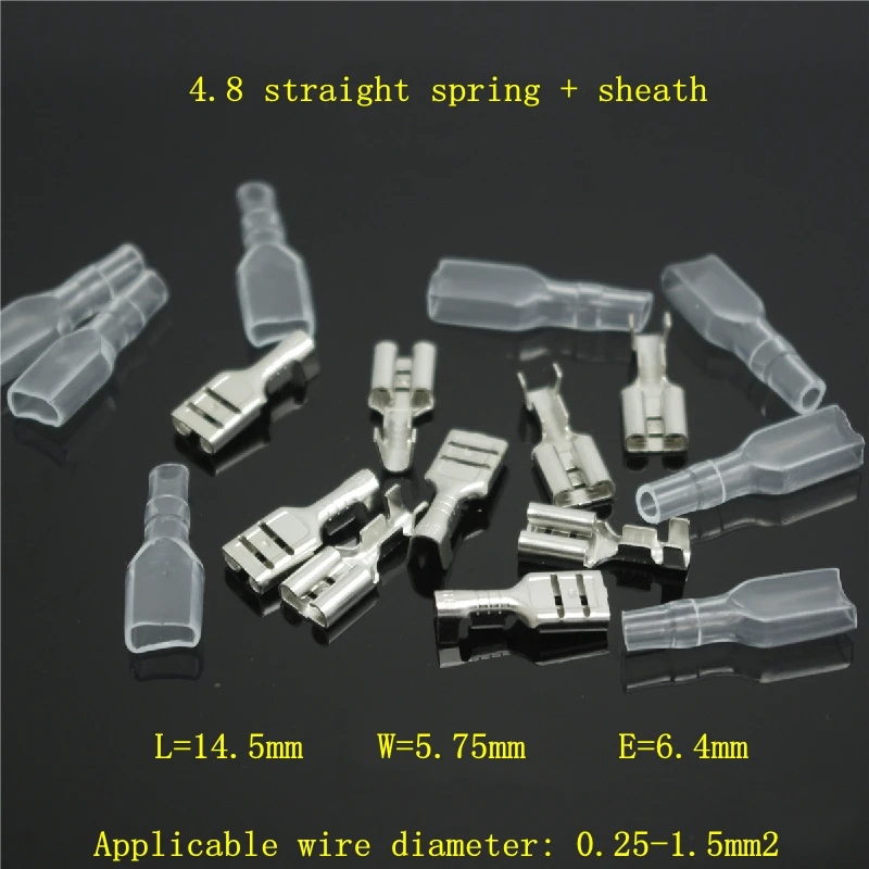 

50sets 4.8 Female Terminal with Sheathed Cold Terminals