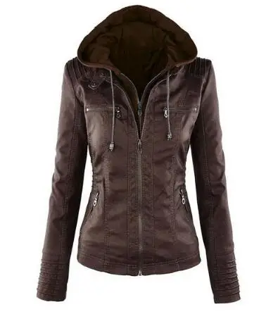 Hot autumn and winter women leather jacket zipper motorcycle leather coat short paragraph PU jacket large size coat 3XL-7XL Hot autumn and winter women leather jacket zipper motorcycle leather coat short paragraph PU jacket large size coat 3XL-7XL