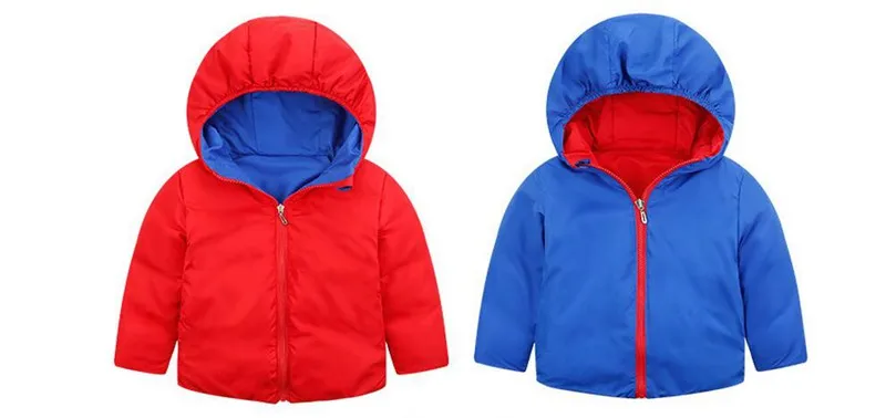 CROAL CHERIE  90-140cm  Double-sided Children's Boys Outerwear Jacket Winter Kids Down Jacket For Girls Tracksuit Windbreaker  (7)