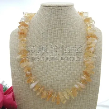 

N071703 26" Stone Slice Rough Faceted Nugget Necklace