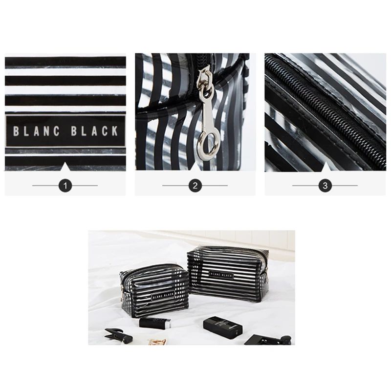 العلامة التجارية السفر شفافة تجميل ضد الماء أكياس منظم التجميل حقيبة التخزين السيدات مستحضرات التجميل حقيبة المرأة