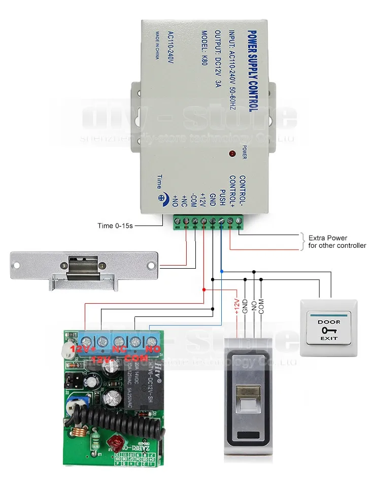 Отпечаток пальца diysecur 125 кГц RFID ID Card Reader система контроля доступа двери комплект+ Электрический замок удара