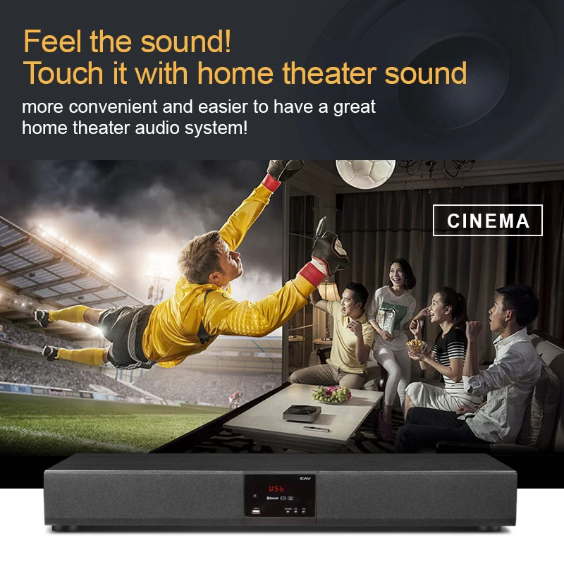 CAV TM920 Bluetooth Soundbar Колонка все в одном Цифровые усилители 2 1 звуковая панель DTS