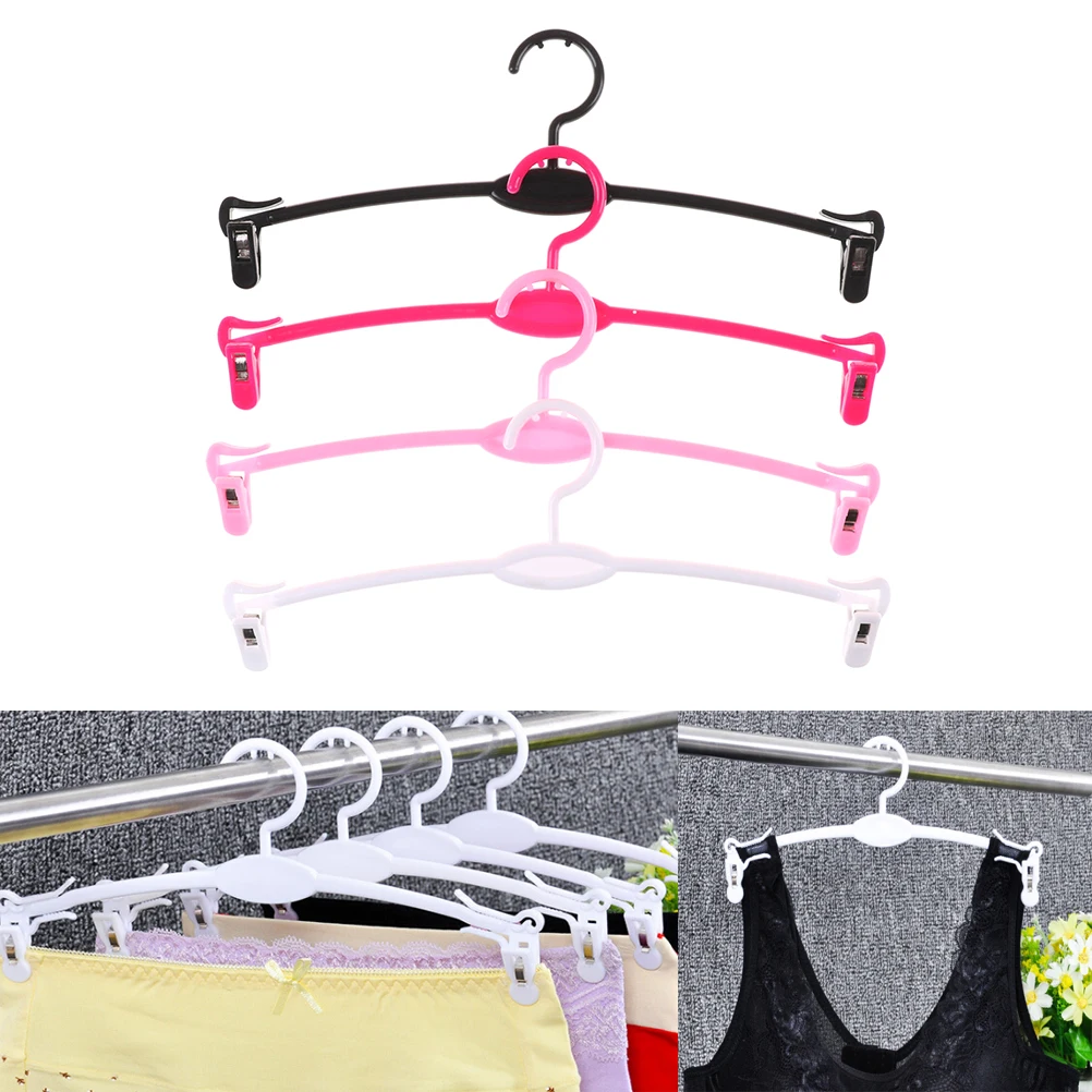 

10pcs/Lot Arc Hangers Portable Hook Kids Clothes Hangers Clothes Drying Rack Plastic Bra Design Outdoor Hanging Organizer