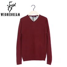 WEONEDREAM осенний модный брендовый Повседневный свитер с v-образным вырезом, приталенный вязаный мужской свитер и пуловеры, мужской пуловер 5XL