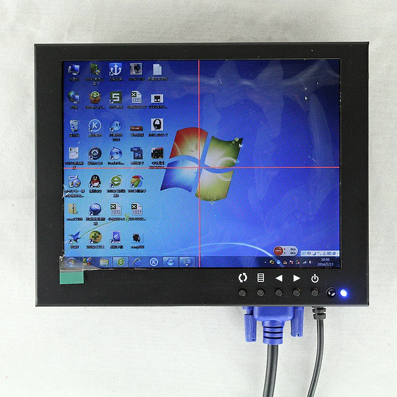 Metal monitor 800 x 600 computer mini monitor CCTV Monitor 7 inch TFT LCD Monitoring with VGA , BNC, AV Video input