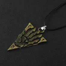 SG High Quality Antique Bronze The Elder Scrolls Morrowind Letter Pendants Necklaces Skyrim Dinosaur Triangle Women Men Necklace SG High Quality Antique Bronze The Elder Scrolls Morrowind Letter Pendants Necklaces Skyrim Dinosaur Triangle Women Men Necklace