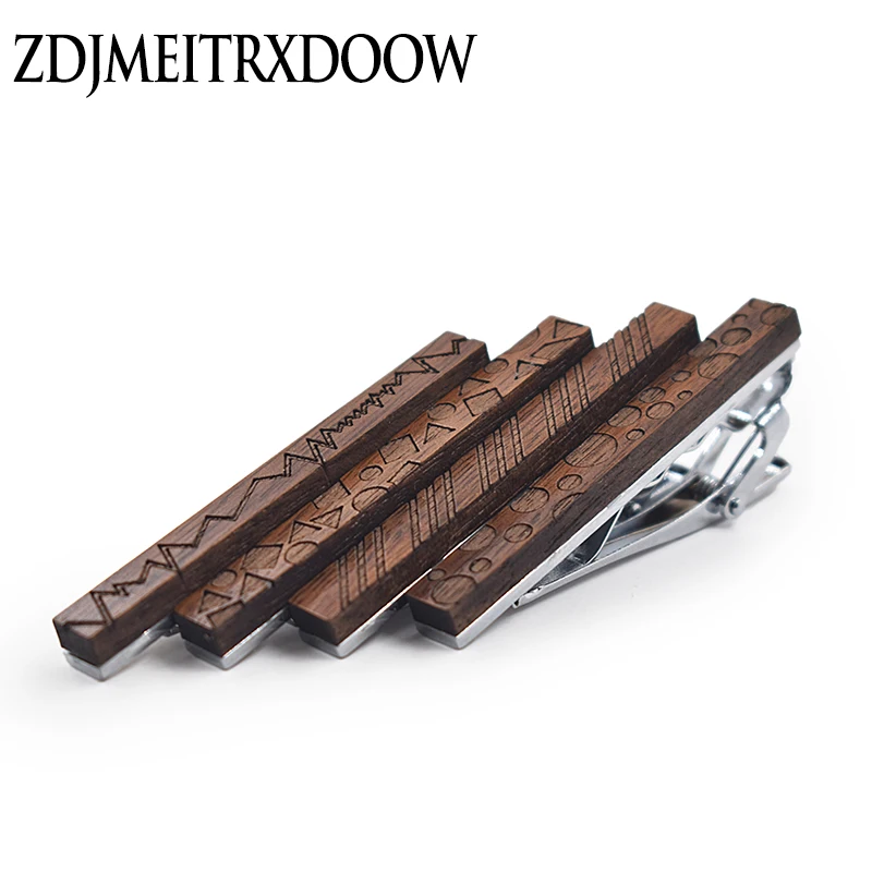 Tie Clip Pin Clasp Bar Wood Metal Tie Bar, tie clips