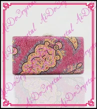 Aidocrystal Modische design Fuchsia Dame party geldbörse 2016 qualitäts-frauen handmade cluth handtaschen