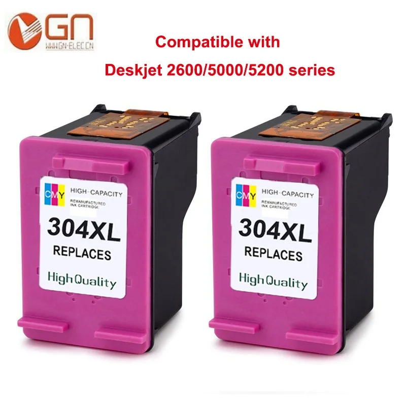 2 COLOR GN восстановленные Замена чернильных картриджей для hp 304XL для hp с чернилами hp Deskjet 3720 3730 3735 2620 2630 3732, для hp Envy 5020 5030 - Цвет: 2 COLOR