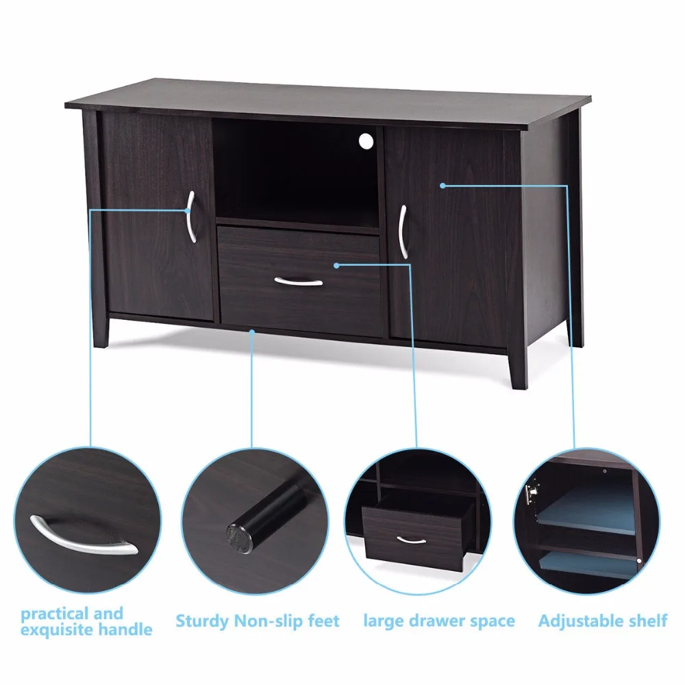 Giantex Modern Tv Cabinet Media Unit Storage Shelf Stand Media Console Furniture Home Living Room Sku 32961258263