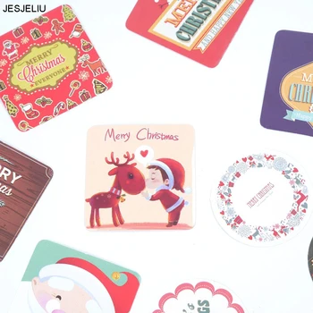 

38 pcs/box merry Christmas paper sticker decoration DIY diary scrapbooking sealing sticker kawaii stationery child diy