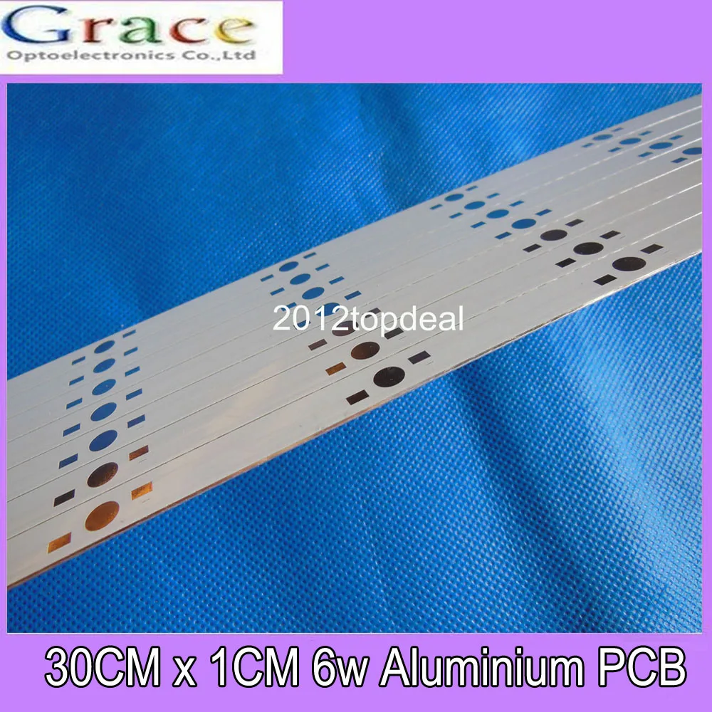 

5pcs 30CM x 1CM Aluminium PCB Circuit Board for 6 x 1w,3w,5w LED in Series
