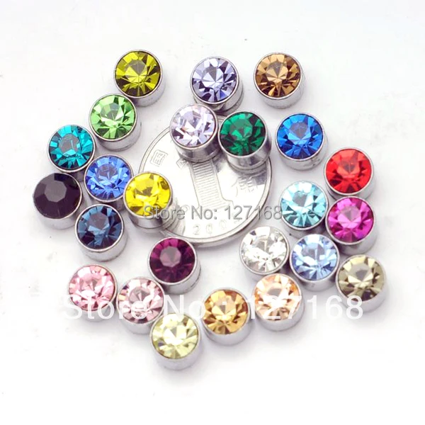 12pairs Lot Mix Colors Circle Rhinestone Magnetic Earrings Studs 7mm 12pairs Lot Mix Colors Circle Rhinestone Magnetic Earrings Studs 7mm No Pierced Stud Free Shipping In From Jewelry Accessories On