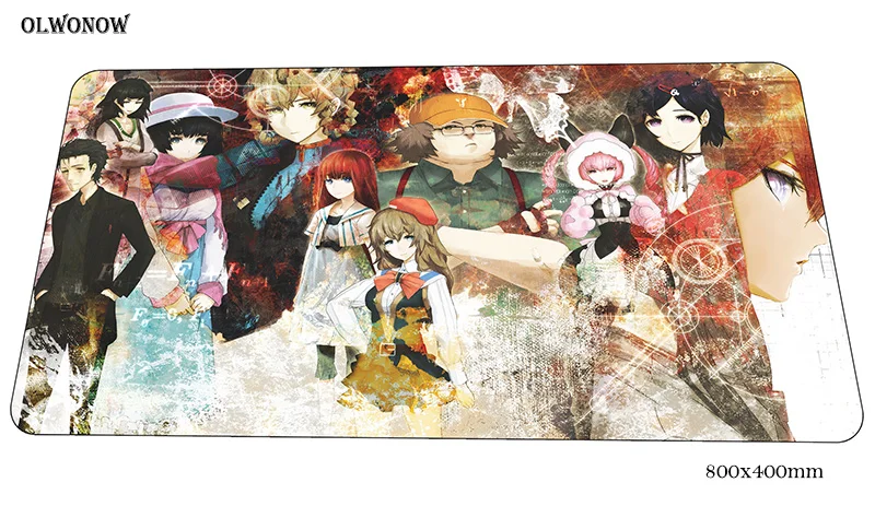 Steins gate коврик для мыши геймер 80x40 см игровой коврик для мыши с мультяшным рисунком notbook Настольный коврик Великолепная padmouse игры pc геймер коврики геймпад - Цвет: Size 800x400x2mm