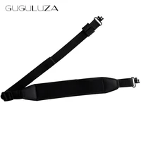 GUNGULUZA Тактический ружье Неопрен Черный винтовка Слинг с Вертлюги Противоскользящий пистолет плечевой ремень для охоты и стрельбы - изображение
