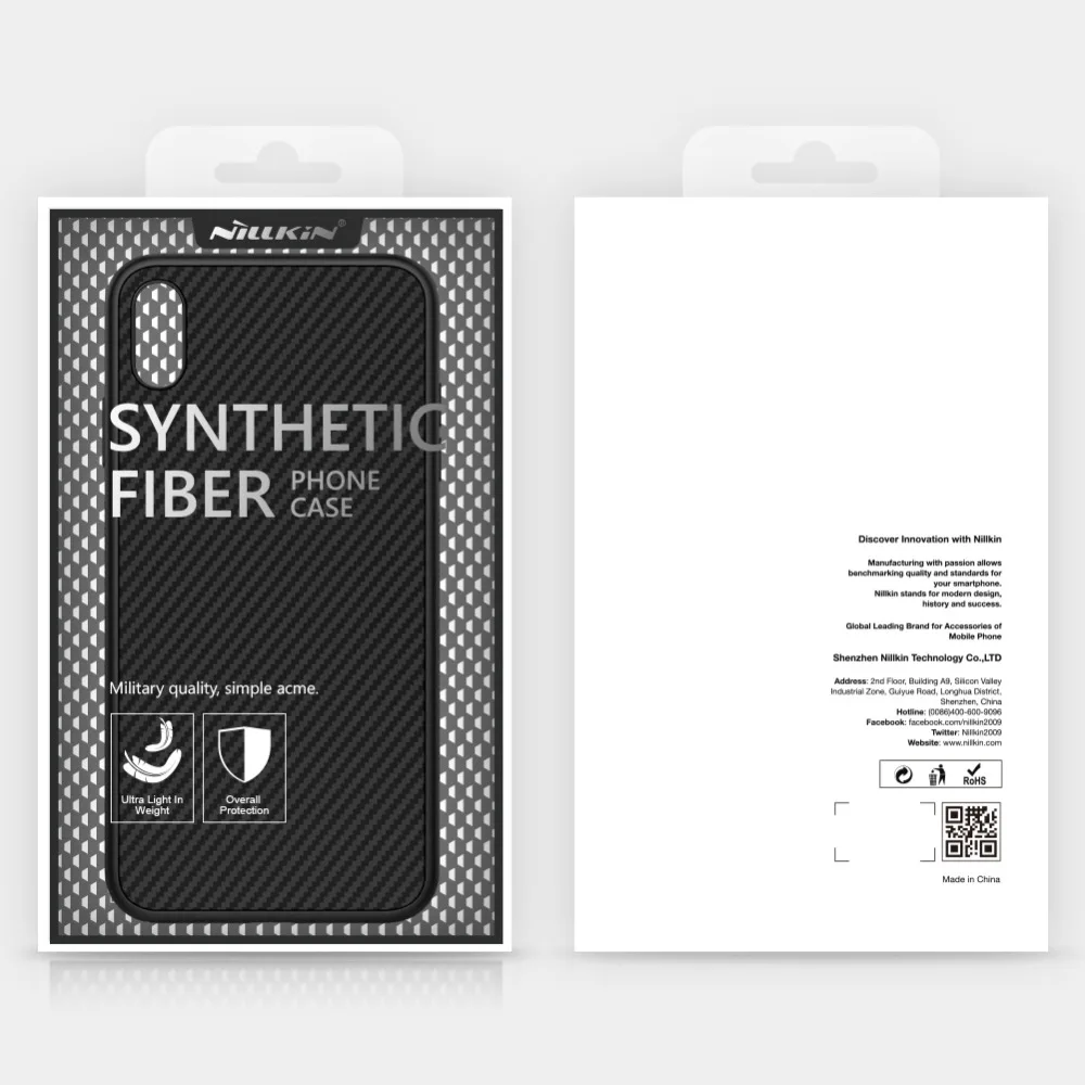 Для iPhone XS Max чехол Nillkin Synthtic Fiber задняя крышка чехол для iPhone XS Max чехол для телефона для iPhone X XS Max Nilkin жесткий чехол