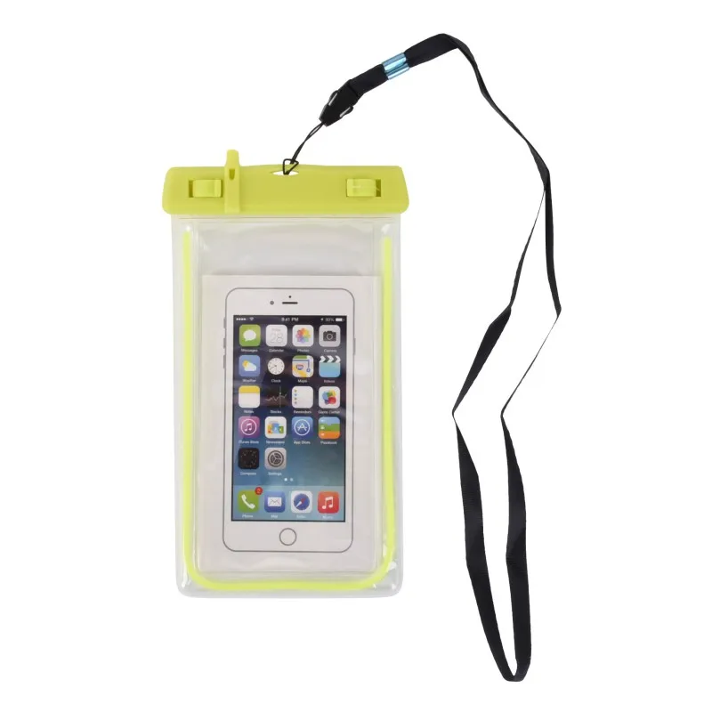 Стильная Ночная сумка со свистком водонепроницаемая сумка для мобильного телефона Портативная сумка рафтинг водные виды спорта - Цвет: Yellow