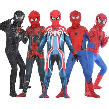 

Spider Man Kids Cosplay Costume Miles Morales full body Zentai Suit children boys Spiderman Bodysuit halloween Carnival Jumpsuit