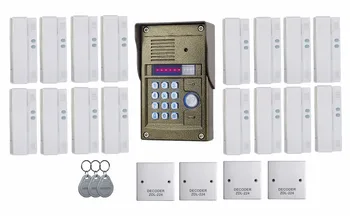 

Top Quality ZHUDELE RFID Panel Audio Door Phone for 16 apartments, 2 Wires audio Door Intercom system