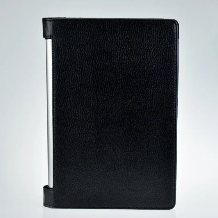 Чехол личи для lenovo YOGA Tablet 10 HD+ 10,1 B8000 B8000-H/F B8080 B8080-f B8080-H B8080-X чехол для планшета из искусственной кожи+ ручка - Цвет: Черный