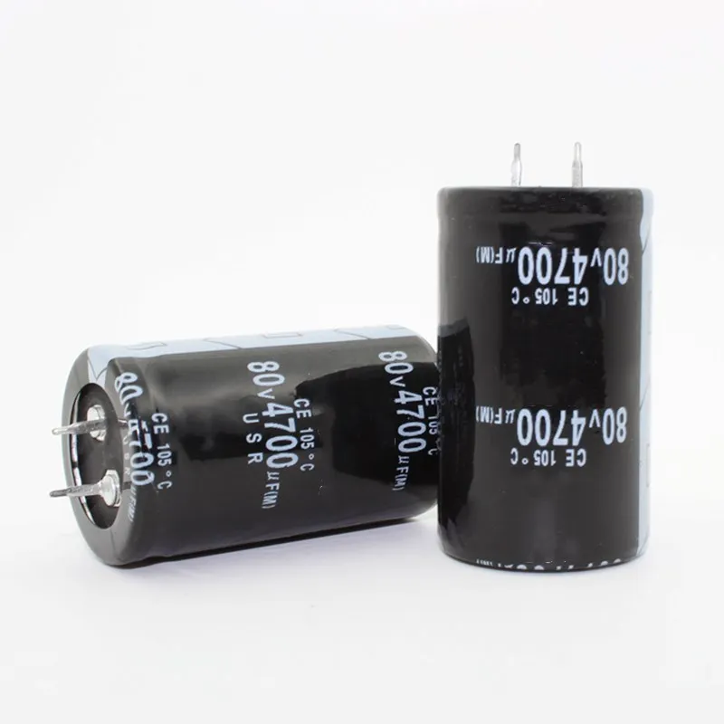 Snap-in Electrolytic Radial Capacitor 80V 4700uF Amplifier Audio 105C 25x50mm