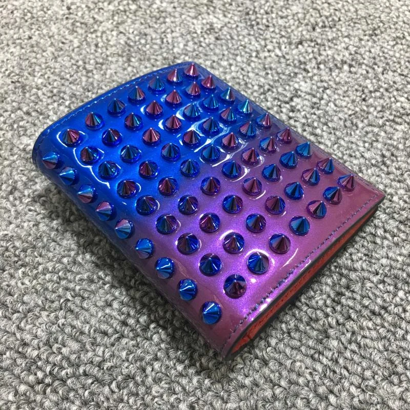 Hot Genuine Leather unisex Rivets Wallets Coin Pocket Zipper Real Men's Leather Wallet with Coin High Quality Male Purse cartera