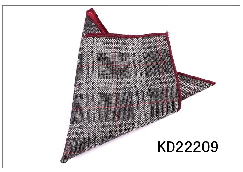 Полиэфирный тканый носовой платок для мужчин бизнес Карманный платок для костюма мужские s платки классический дизайн плед Карманный платок - Цвет: KD22209