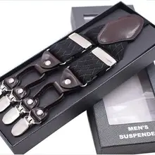 Черный эластичный мужской подтяжки европейский и американский Взрослый Плюс ремень клип