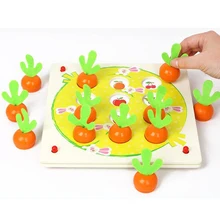 Головоломка солитер морковки деревянная игра шахматы на запоминание образовательные игрушки для малышей Детская одежда
