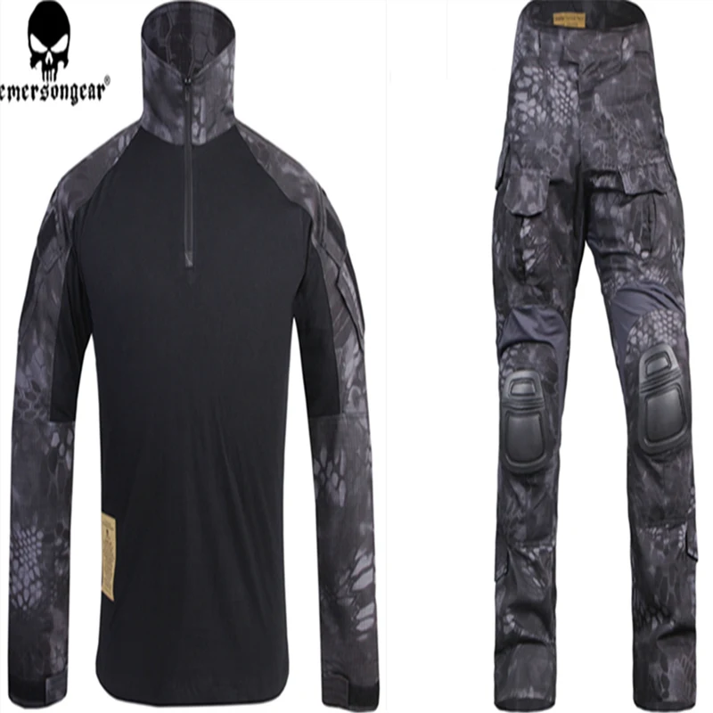 Kryptek Typhon Emerson G3 Униформа рубашка и брюки с наколенниками BDU Airsoft waregame Охота TYP EM8586+ 7036
