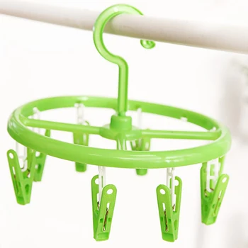 

Windproof Plastic Multi-Clip Hanging For Underwear Drying Rack Modern Home Bathroom Children's Socks Clothing Round Drying Rack