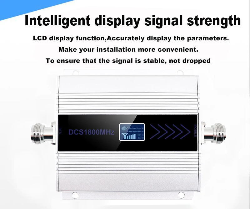 fullset DCS 1800MHZ GSM 1800 2g 4g LTE Cell Phone Signal Repeater Booster Mobile Phone Signal Amplifier + Indoor Outdoor Antenna (2)