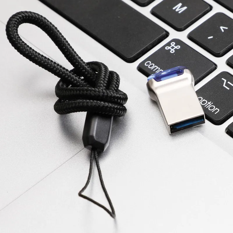 Мини металлический USB флэш-накопитель USB 3,0 Флешка u-диск с хвостовой подсветкой 32G Мини Портативный подключи и играй