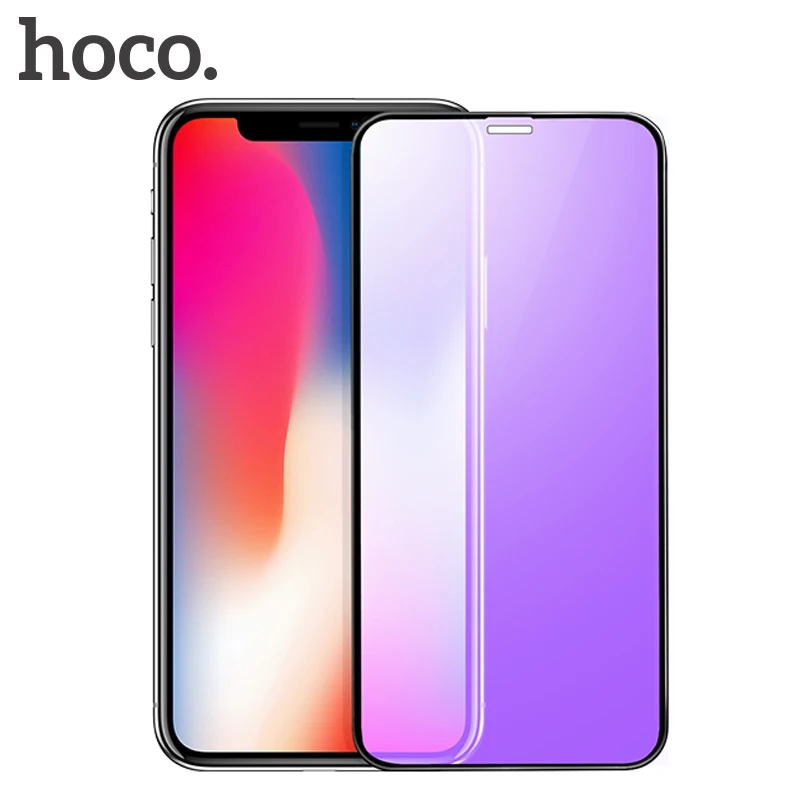 HOCO 3D закаленное стекло анти синий луч пленка протектор экрана для iPhone X 10 0,23 мм ультра тонкий полное покрытие Защитная стеклянная пленка