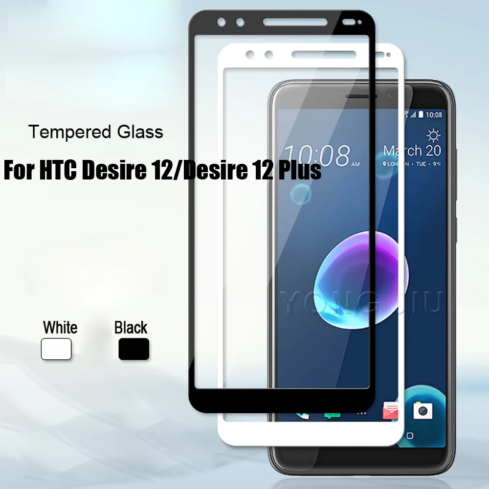 2.5D 9H полное закаленное стекло полное покрытие экрана протектор для htc Desire 12 Desire 12+ Desire 12 Plus