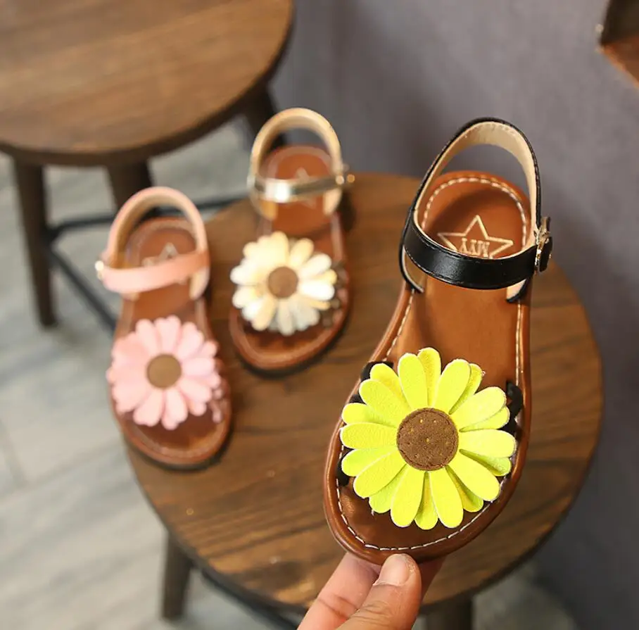 

Baby comfortable sandals 2019 summer new girls beach shoes flower kids casual sandals children fashion sport sandals size 21-36