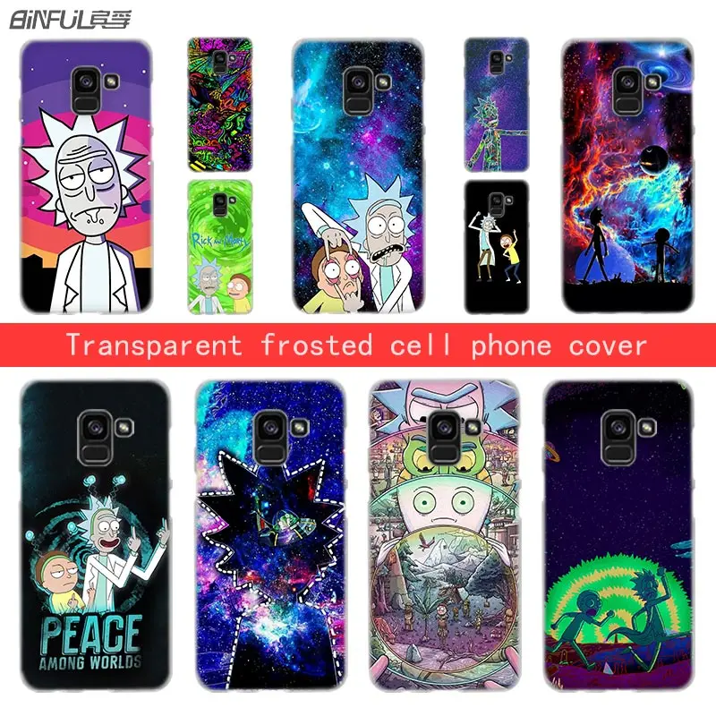 

rick and morty Transparent Phone hard Case for Samsung Galaxy M10 M20 A3 A5 A6s A7 A8 2016 2017 A6 2018 Plus