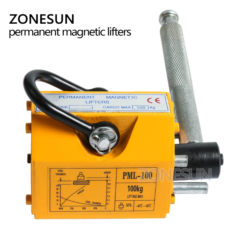 ZONESUN 0 1 T (100 кг) стальной листовой кран подъемник металлический материал