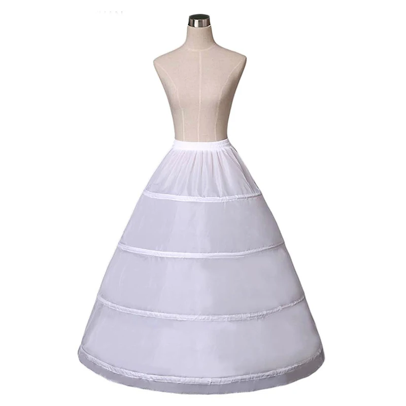 Белое Бальное Платье с 4 кольцами подъюбник свадебные аксессуары Нижняя юбка